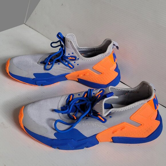 Nike Air Huarache Men’s SZ 8 AH7334-005 Drift Gray Royal Orange Sneaker Shoe EUC main image 4
